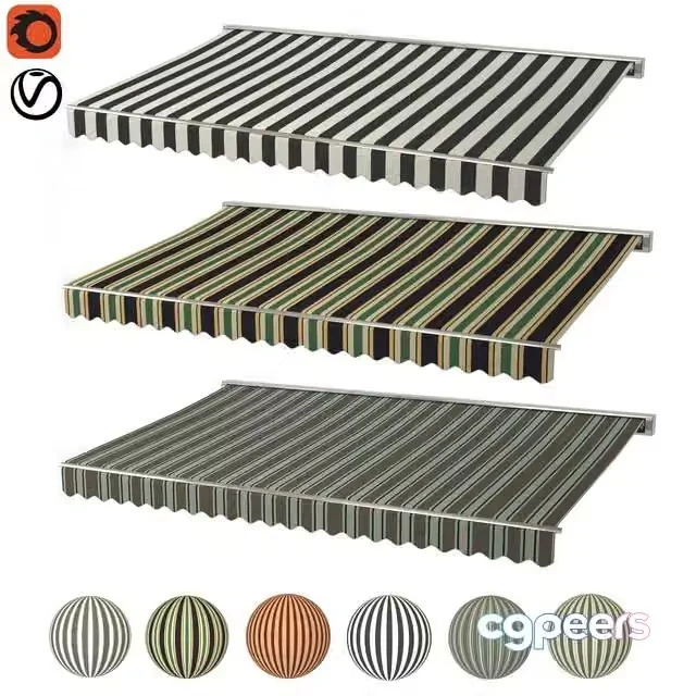 3ds Max Free – Awning set kitbash vol.04