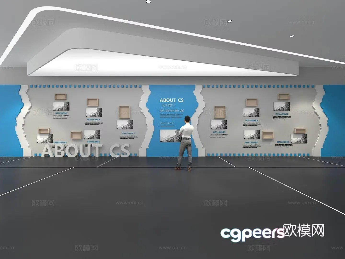 Cultural wall Corporate culture wall Education Theme wall Exhibition hall Campus culture Corridor 3D model