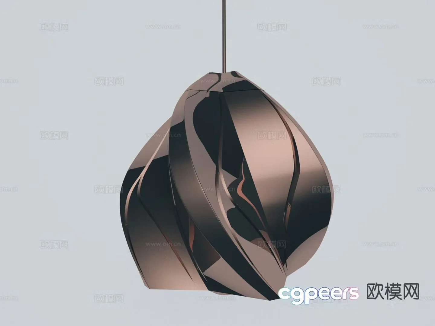 Modern art chandelier 3d model