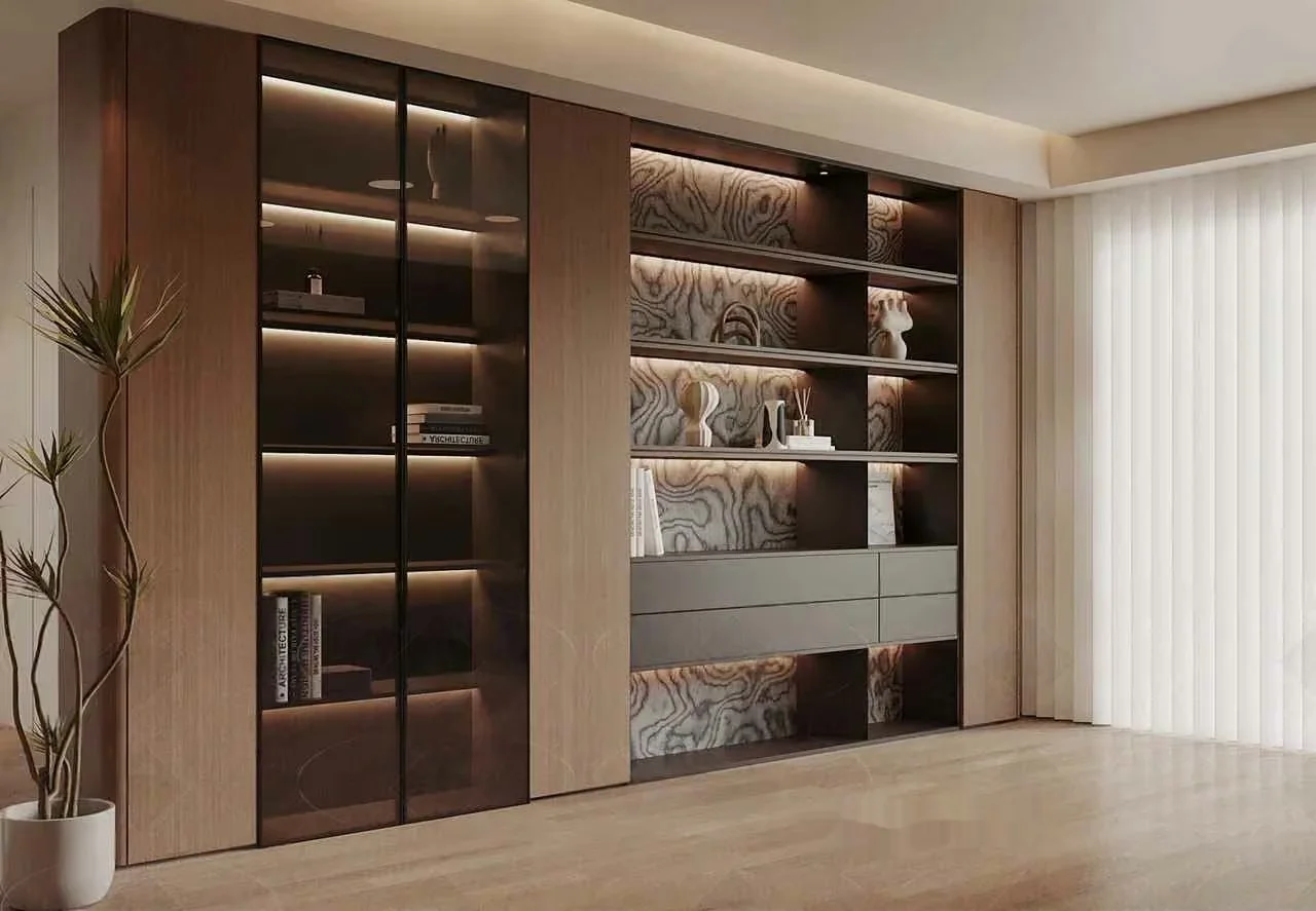 Modern Bookshelf 3D Model – 184 – VRAY Render