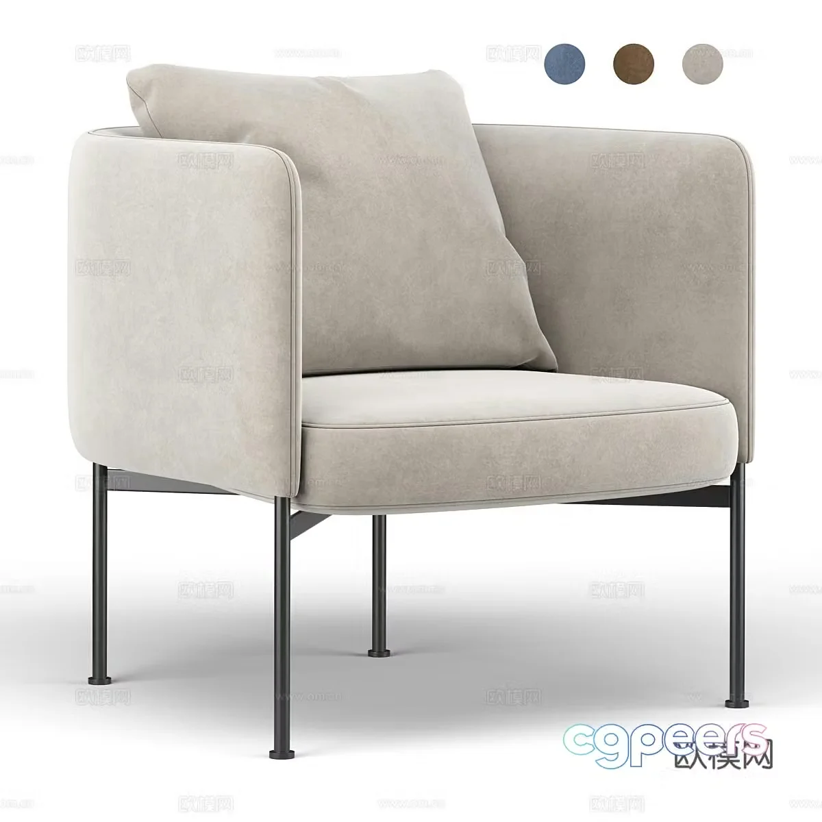 Single sofa 3d model
