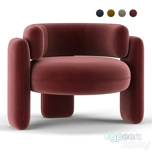 3ds Max Free – Royal Stranger Embrace armchairб 4 colors