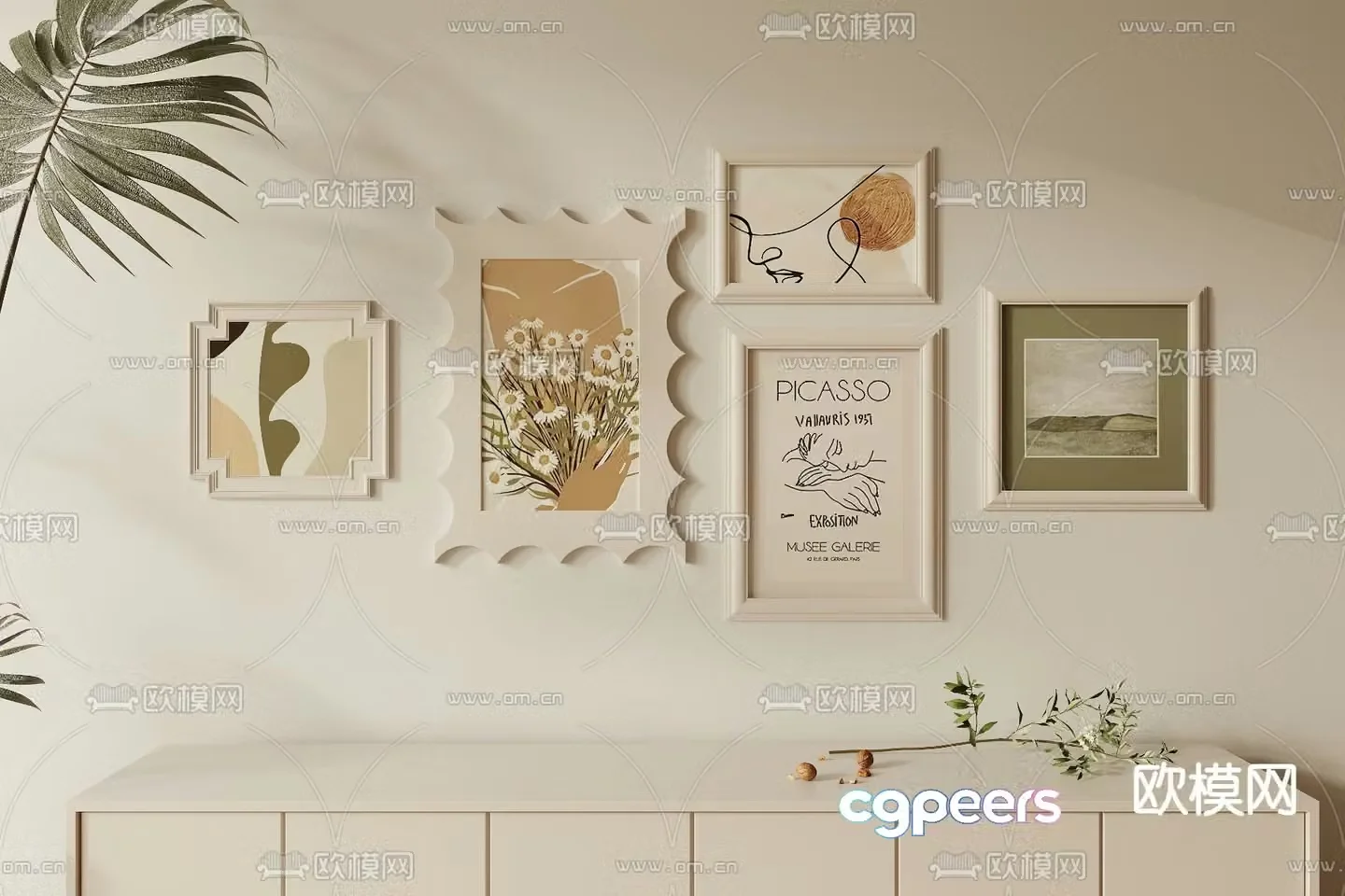 Decorative painting Hanging painting 3d model