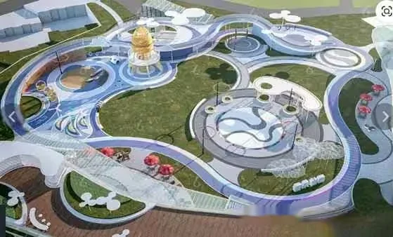 A Futuristic Theme Park 3D Model – 4193 – VRAY Render