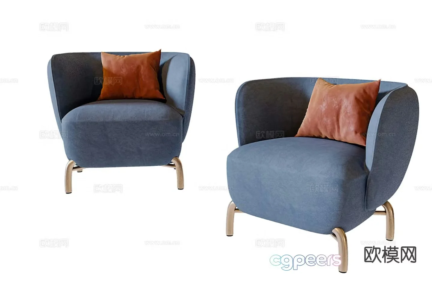 Single sofa leisure sofa 3d model