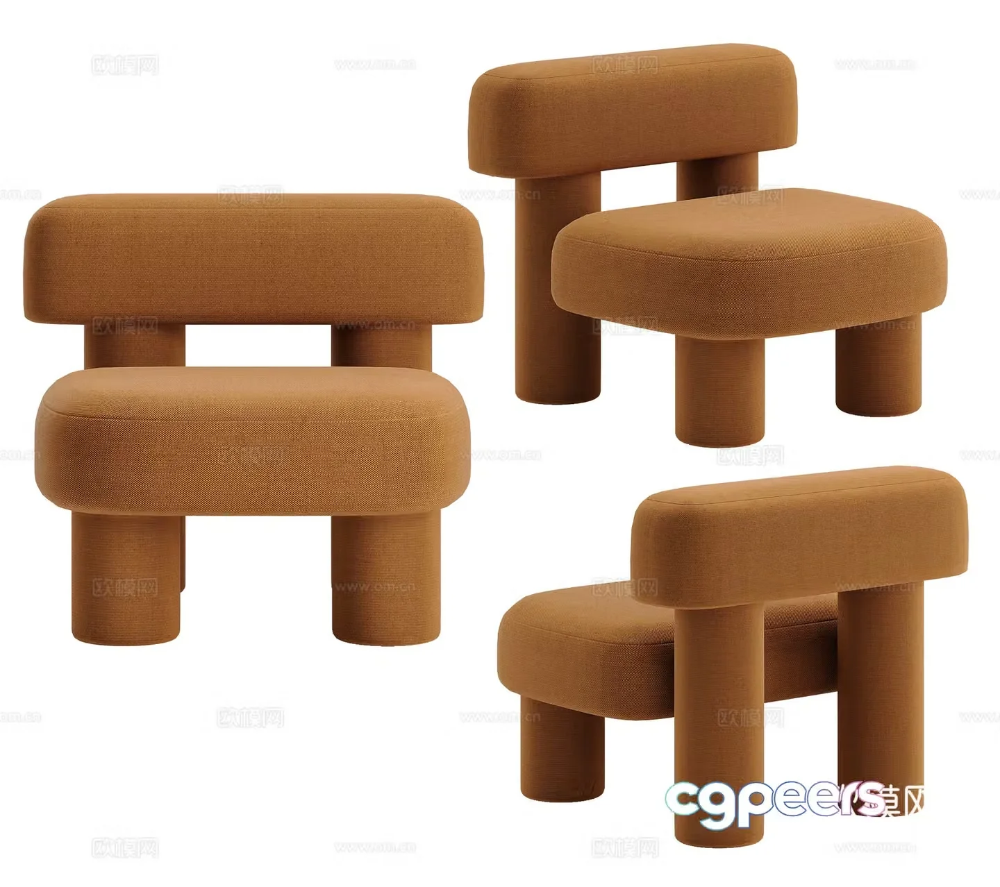 Modern leisure chair sofa chair 3d model