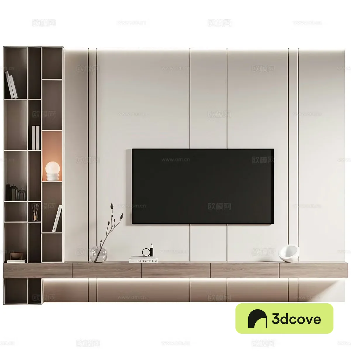 Modern minimalist TV background wall