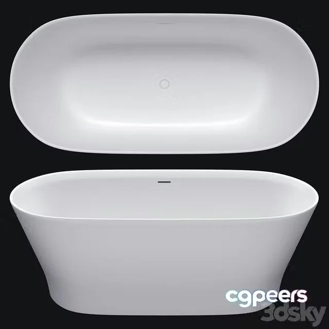 3ds Max Free – Porcelanosa SLIM _ freestanding bathtub
