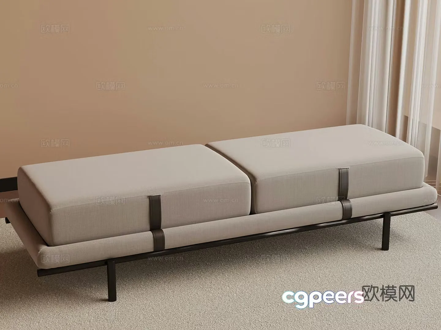 Modern shoe changing stool sofa 3d model