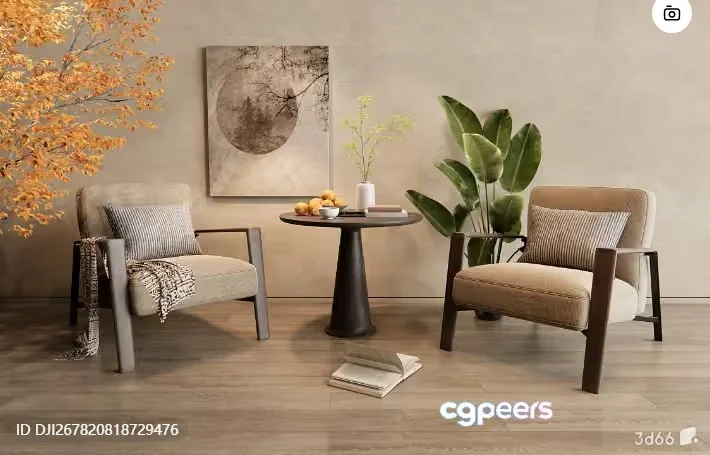 Modern Living Room 3D Model – 513 – VRAY Render