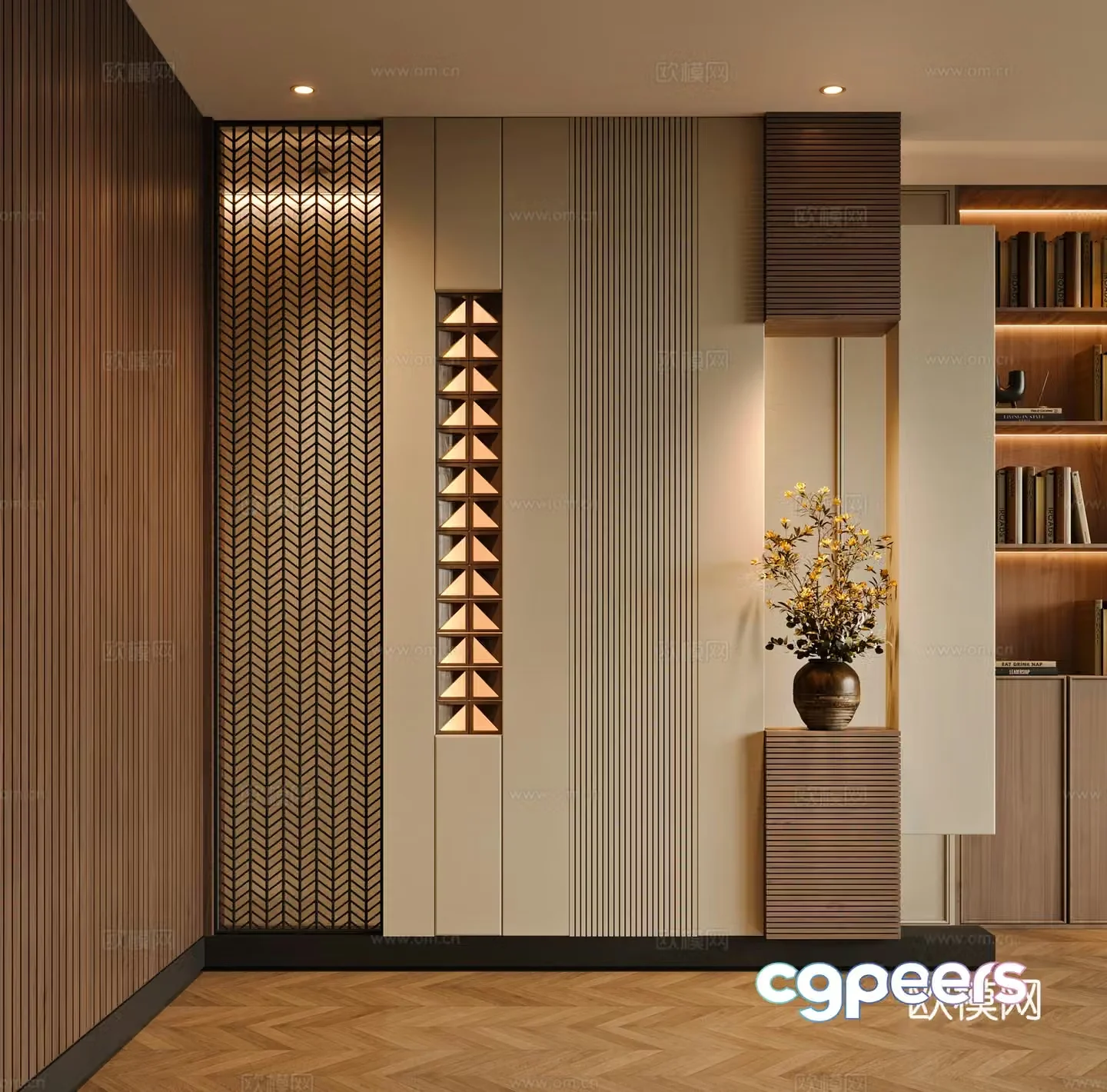 Middle-aged style entrance 3D model