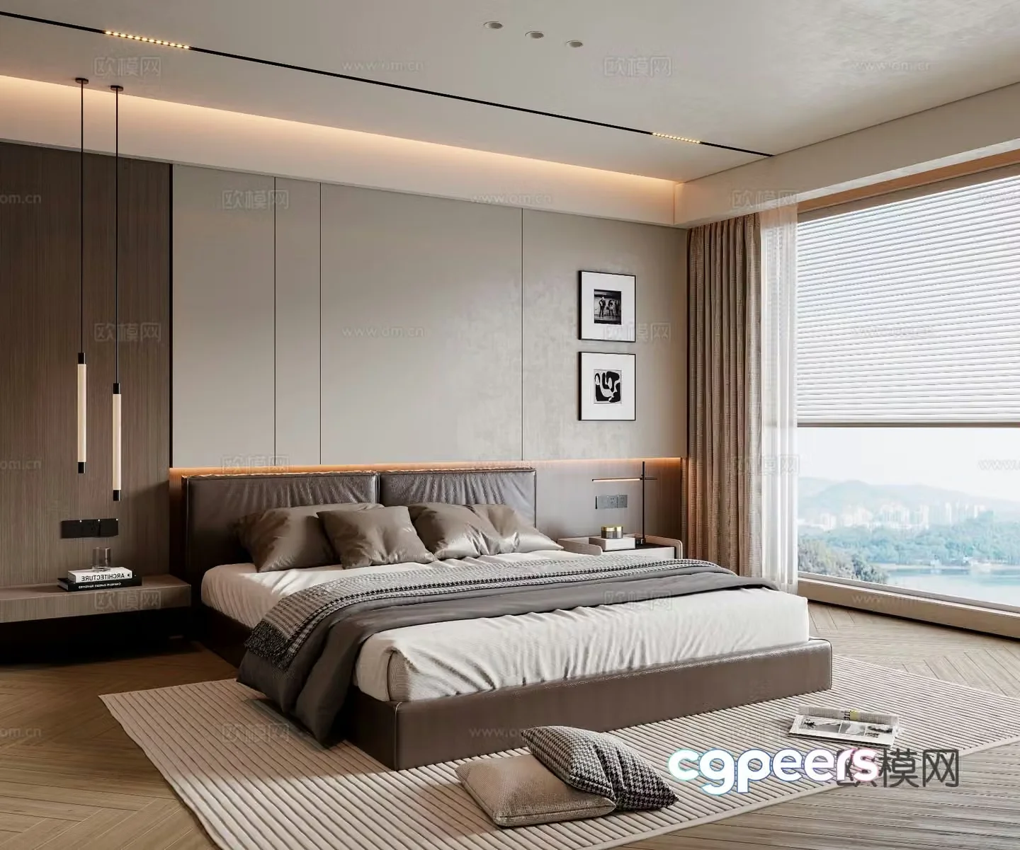 Italian style bedroom master bedroom 3d model