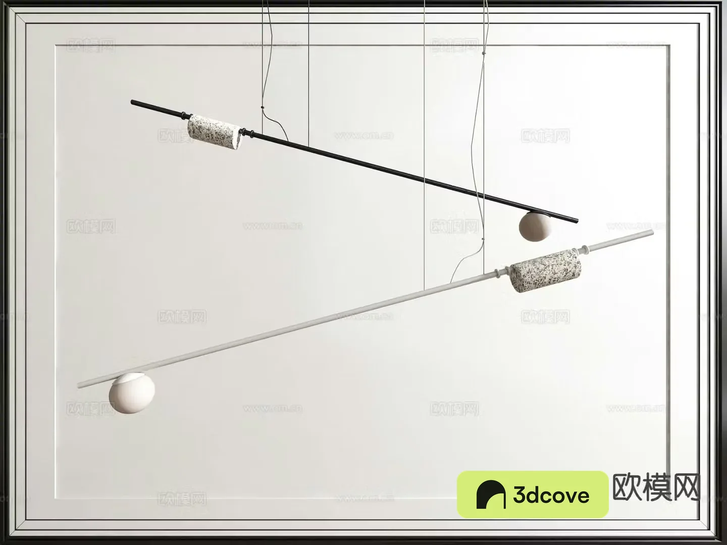 Modern long chandelier