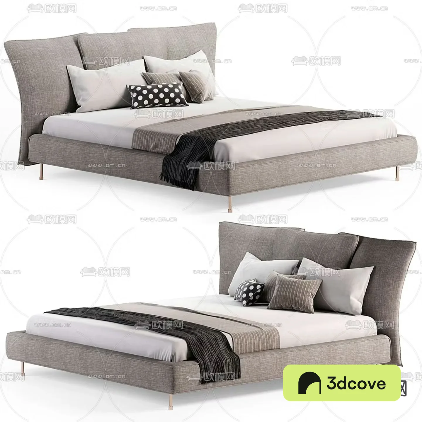 Madame fabric double bed