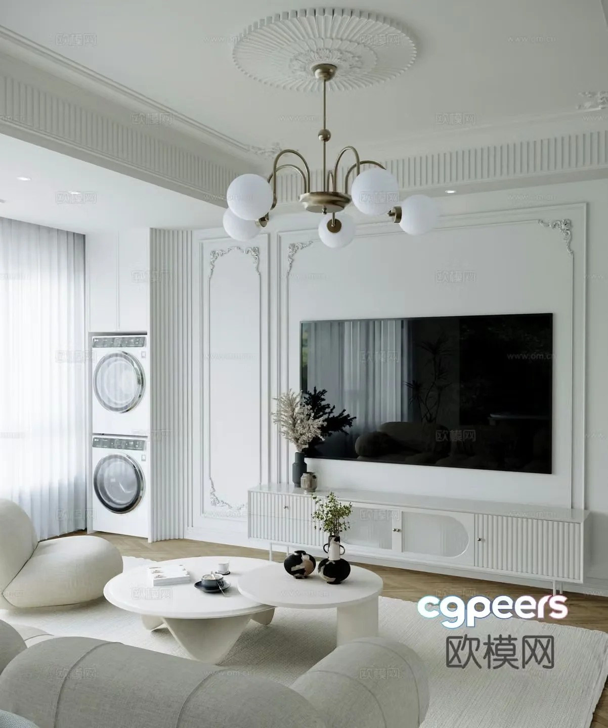 French living room 3d model
