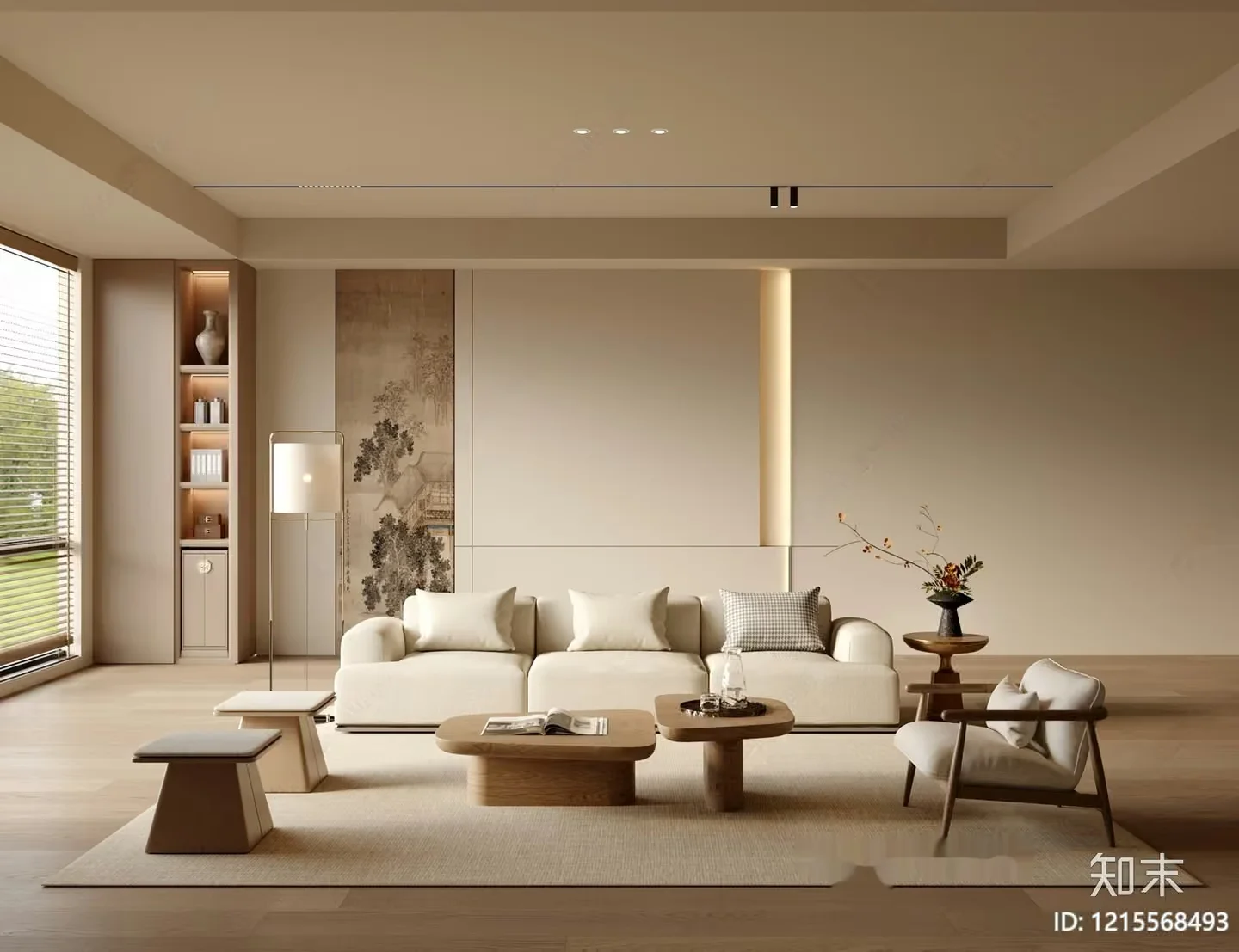 Modern Living Room 3D Model – 10645 – VRAY Render