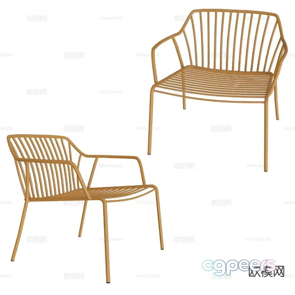 Castil Italian outdoor chair leisure chair 3d model