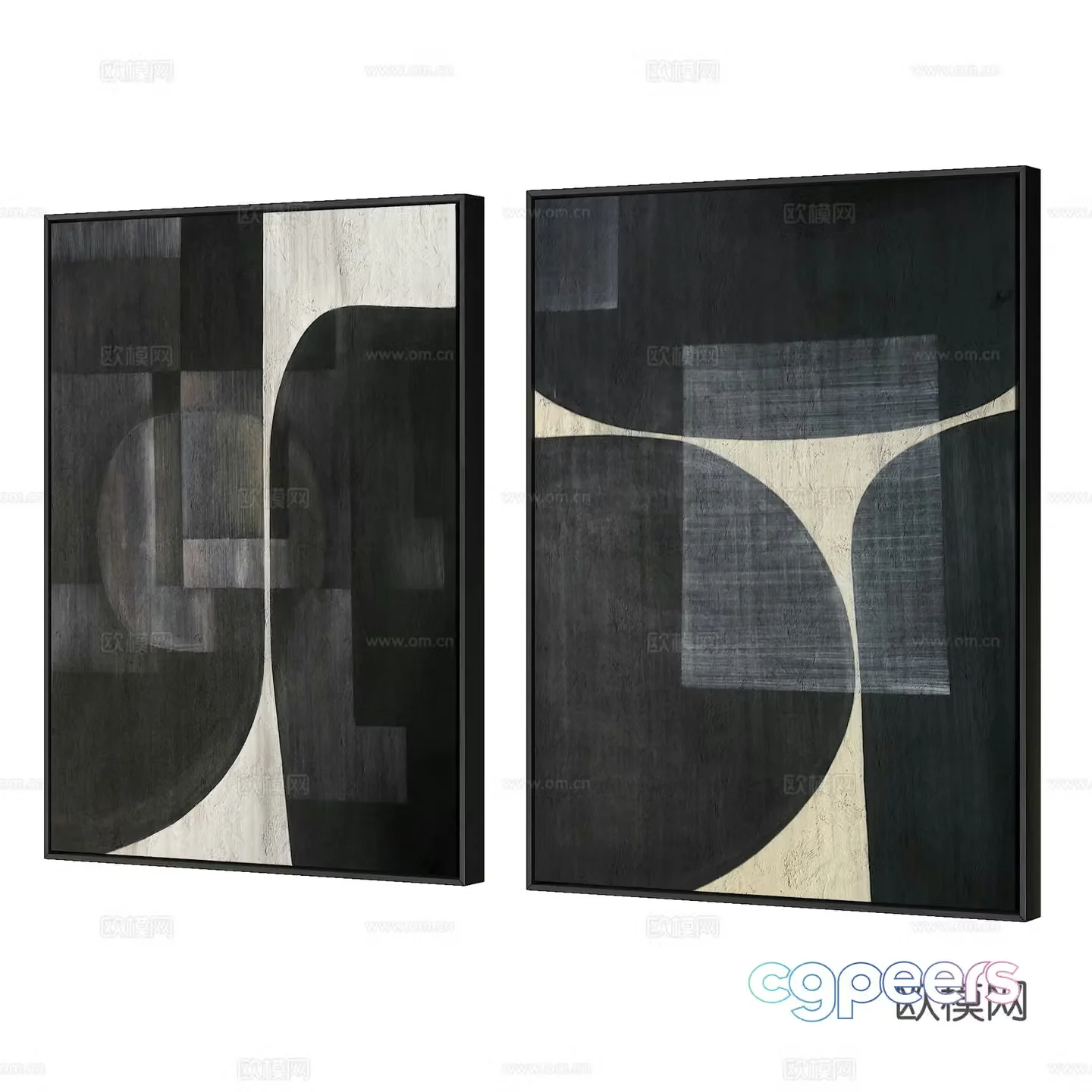 Modern hanging painting 3d model