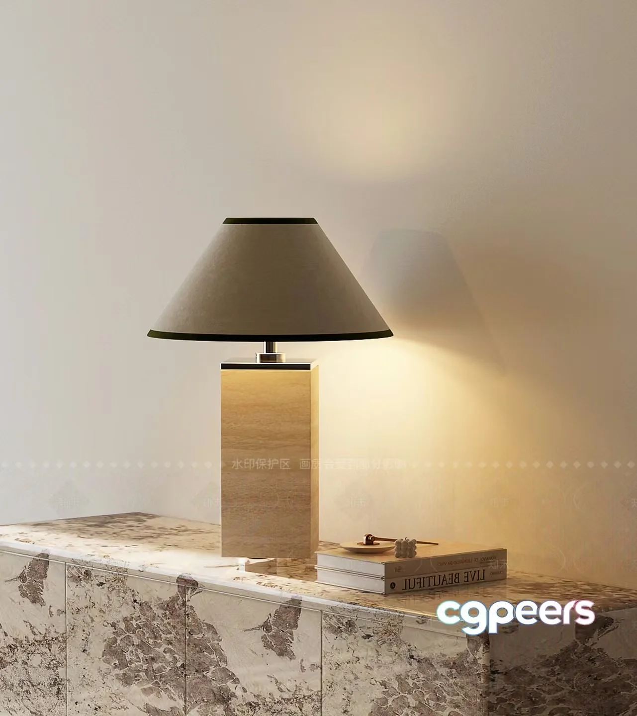 Modern Table Lamp 3D Model – 17746 – VRAY Render