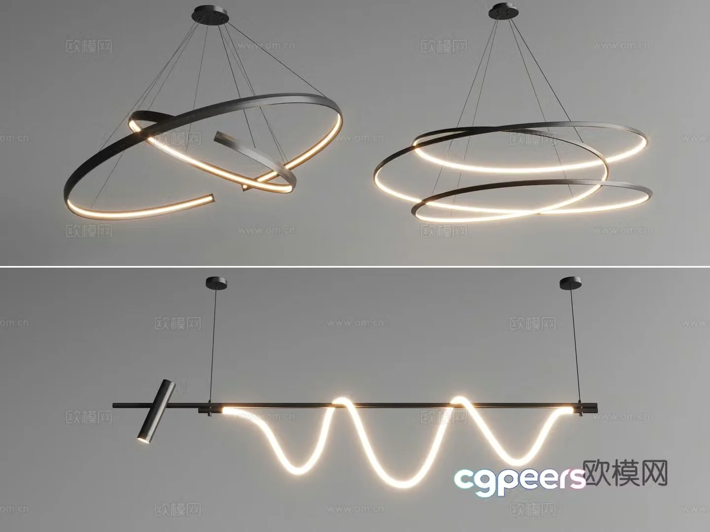 Modern chandelier 3d model