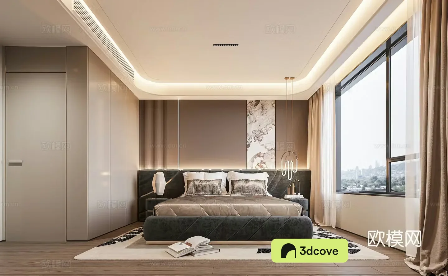 Modern light luxury bedroom
