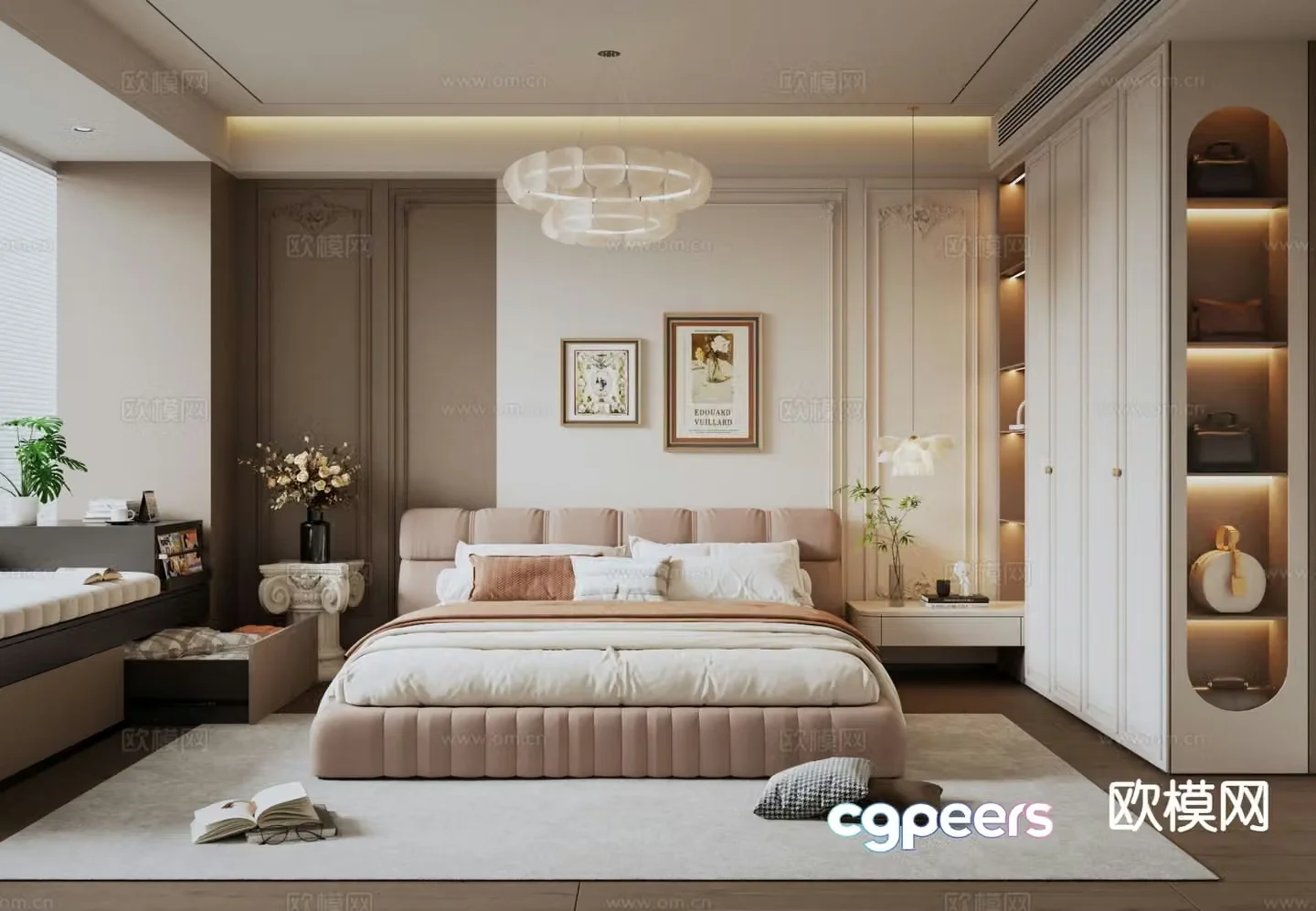 French bedroom master bedroom 3d model