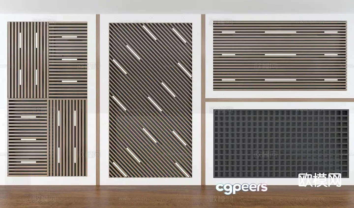 Grille ceiling aluminum square ceiling ceiling ceiling 3d model