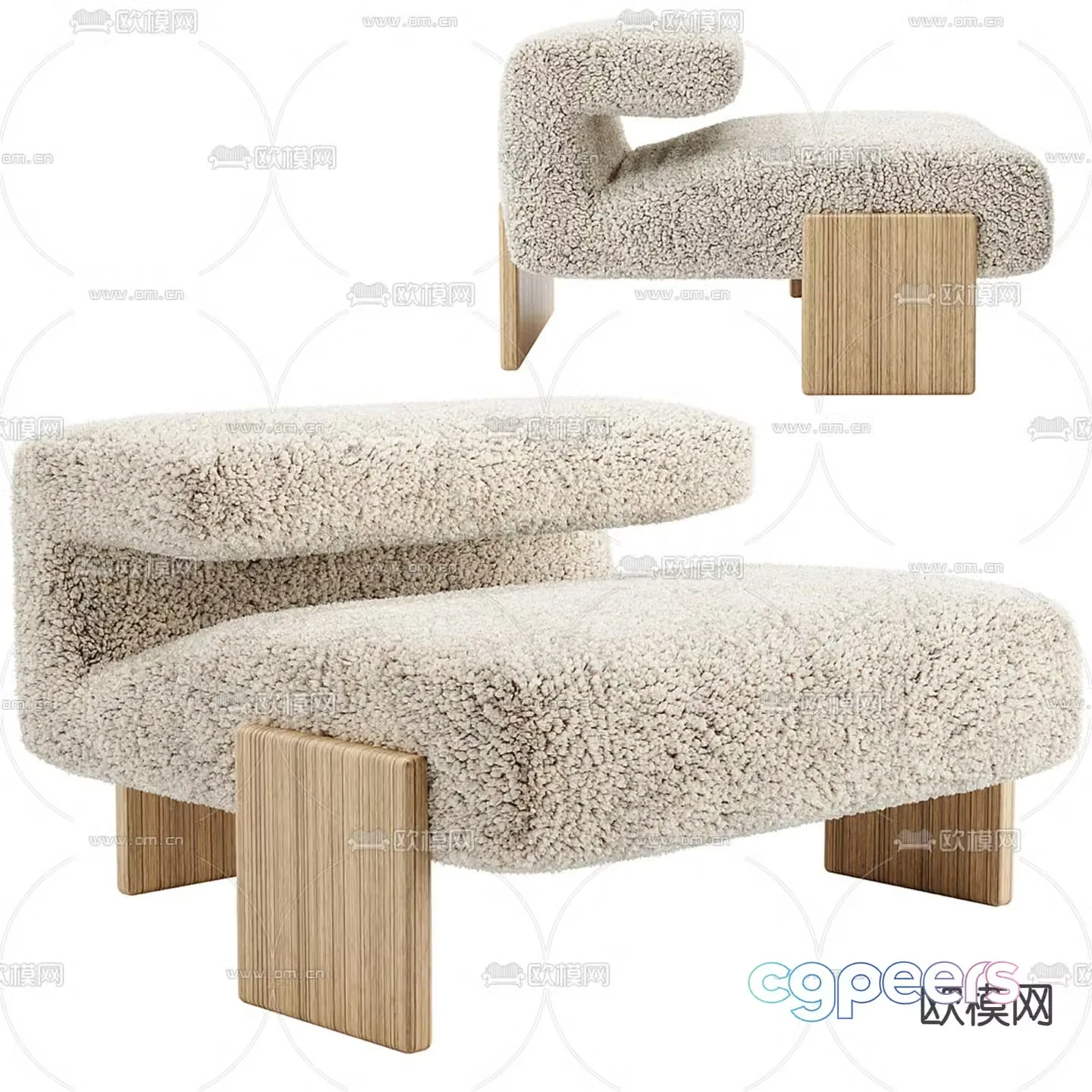 Moroso sofa chair leisure chair 3d model
