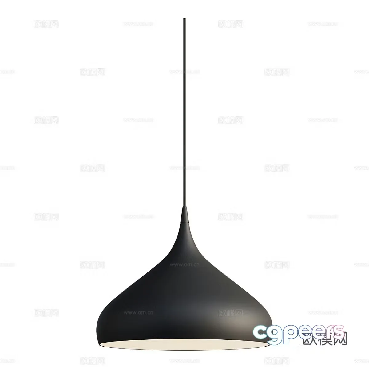 Modern minimalist decorative hanging line light 3d model