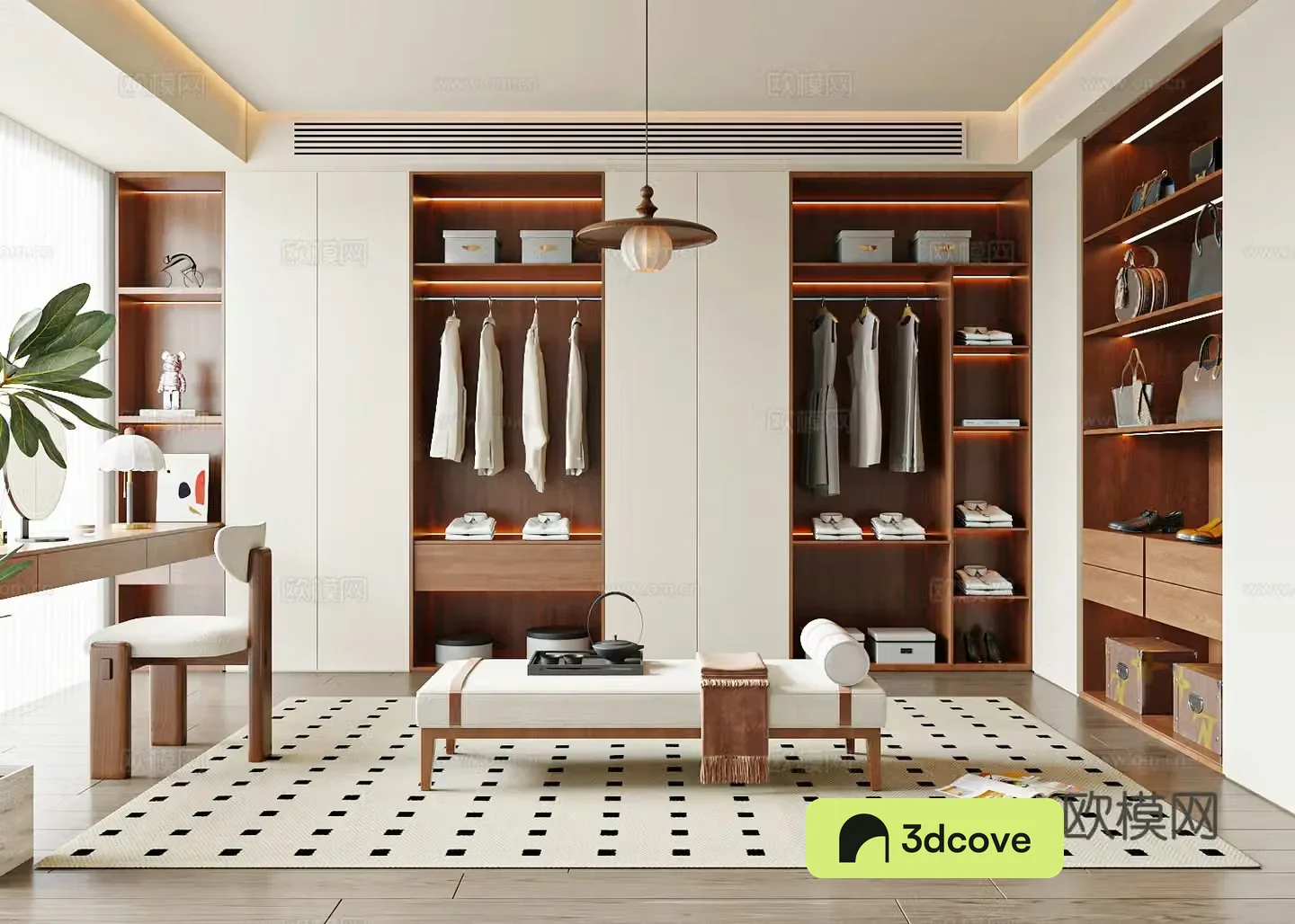 Modern medieval windbreaker dressing table closet