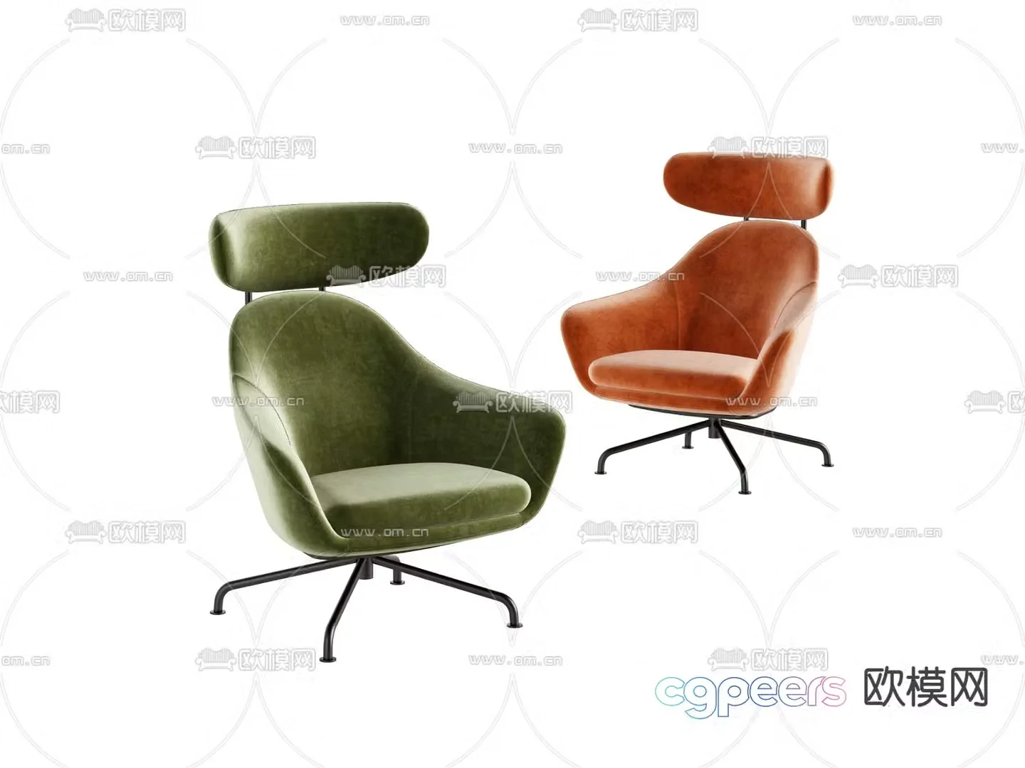 Modern chair leisure chair 3d model