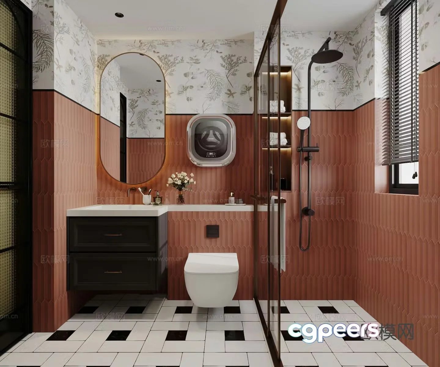 French bathroom bathroom 3d model