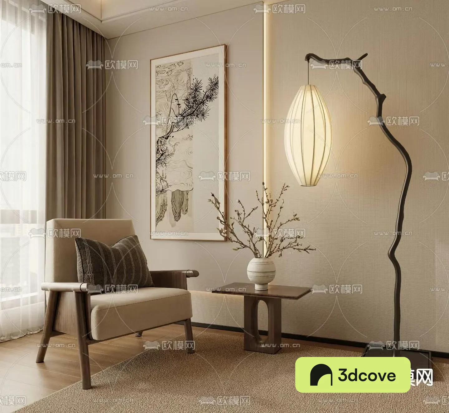 New Chinese style sofa chair leisure chair