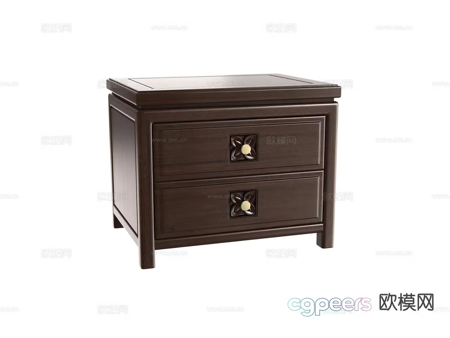 New Chinese style bedside table 3d model