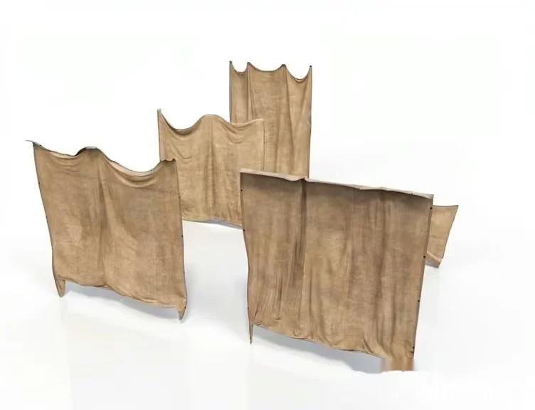 Brown Fabric Pieces 3D Model – 23536 – VRAY Render