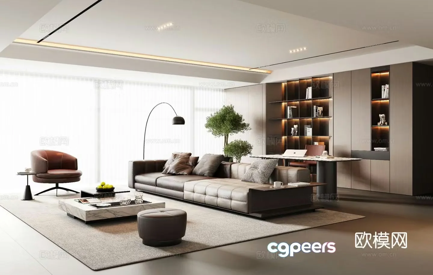 Italian living room 3d model