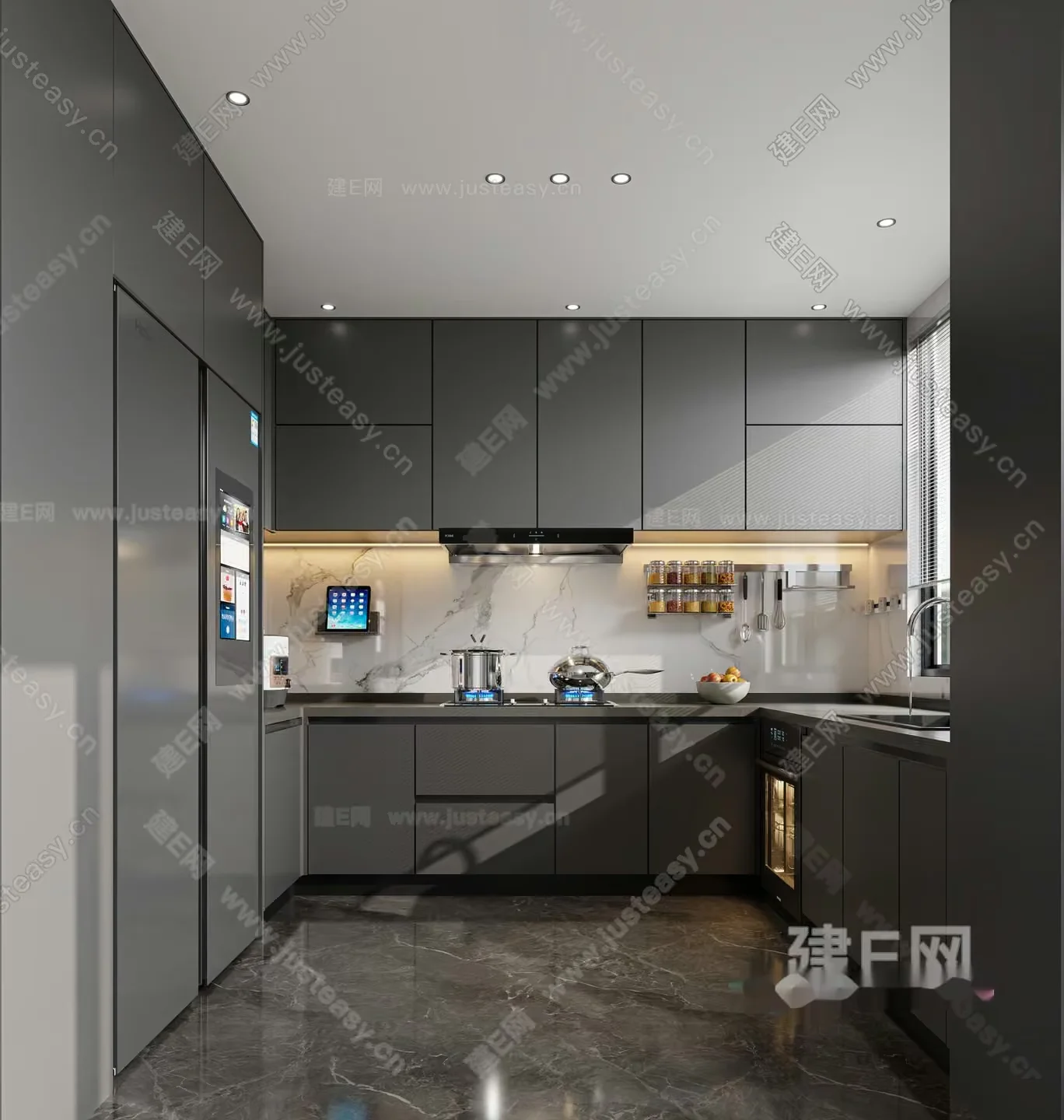 Modern Kitchen 3D Model – 14407 – VRAY Render