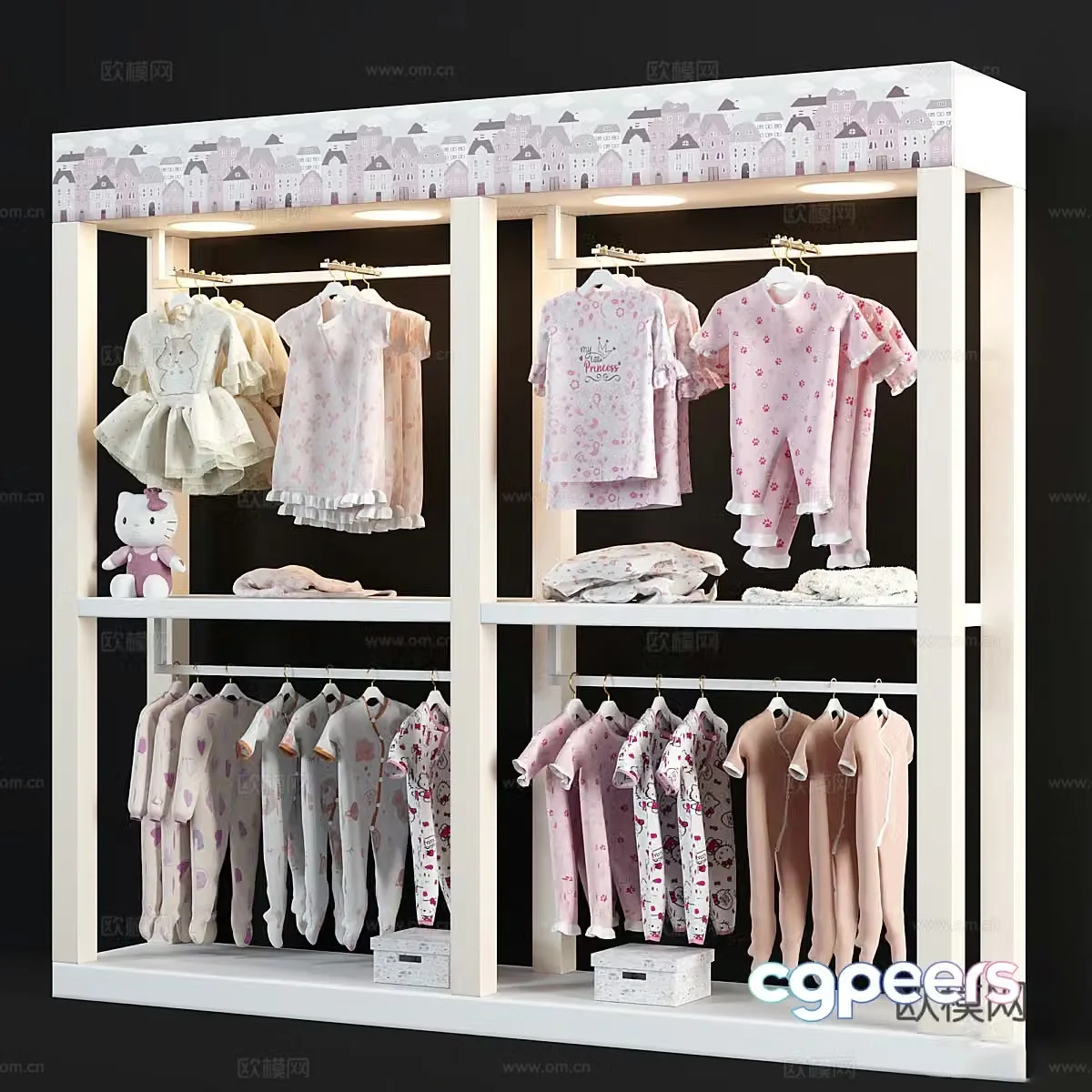 Modern Children Childstore Clothes Hanger 3d Model
