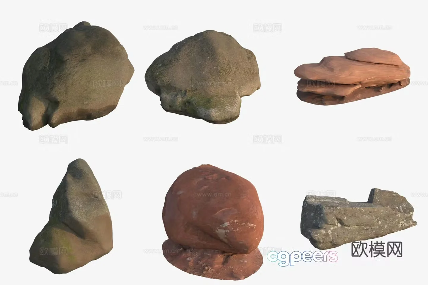 Big rocks by the sea 3d model
