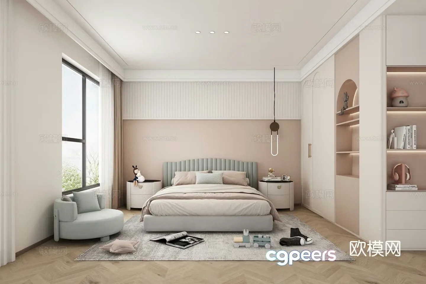 Modern daughter room 3d model