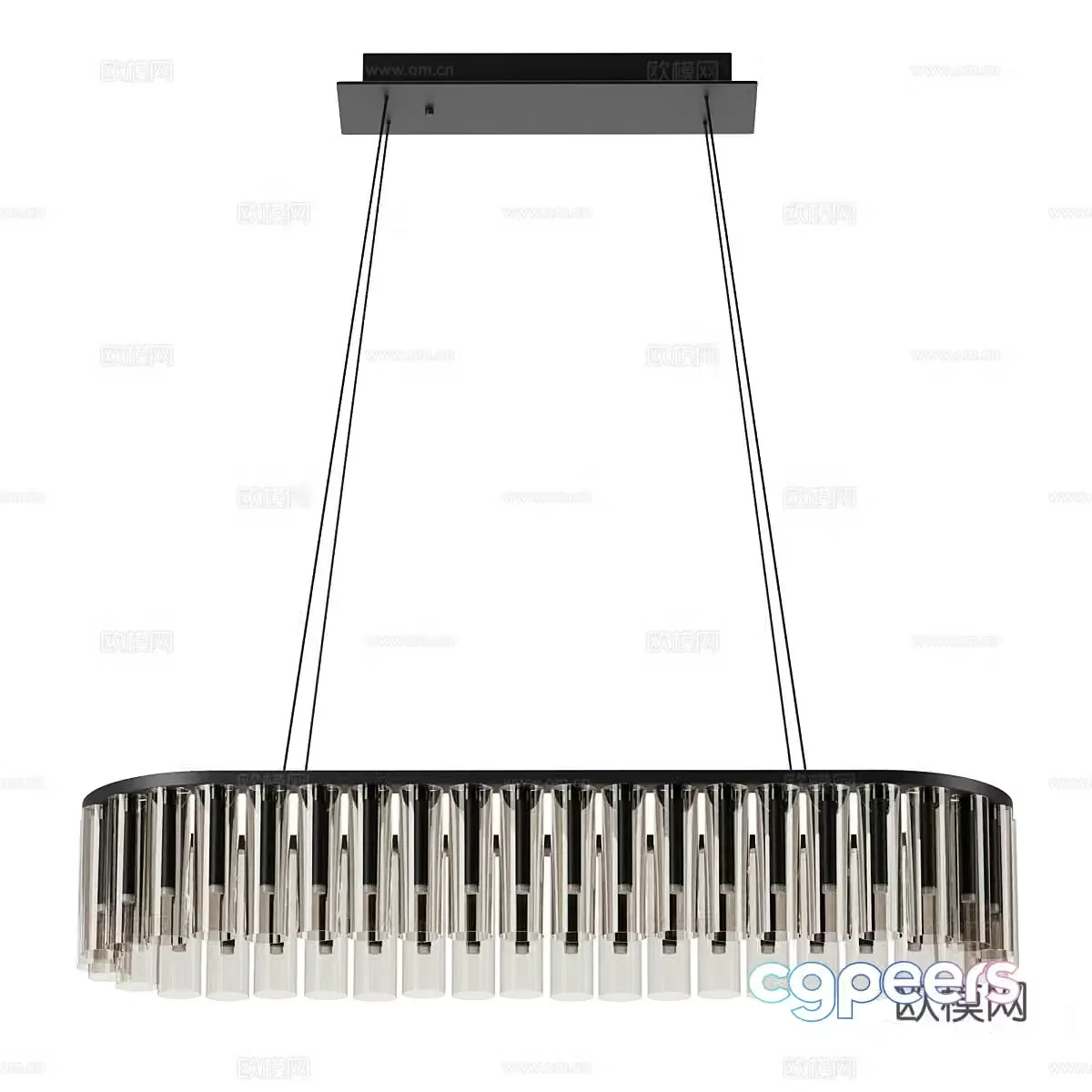 Modern light luxury decorative chandeliers 3d model