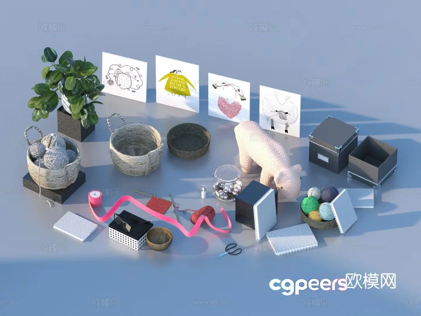 Daily necessities decorations 3d model