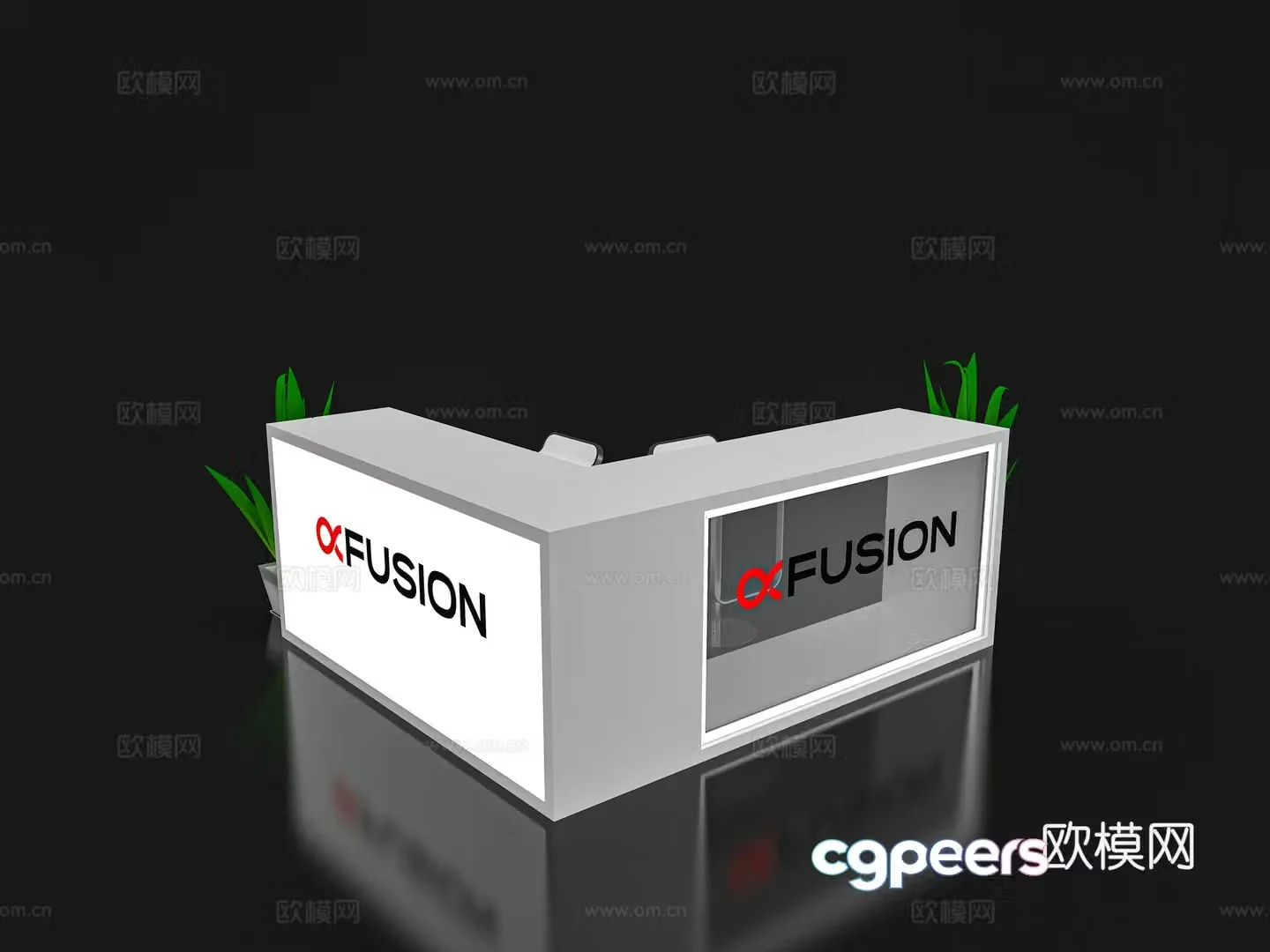 Modern reception desk Exhibition display booth reception desk Front desk Bar counter Table 3D model