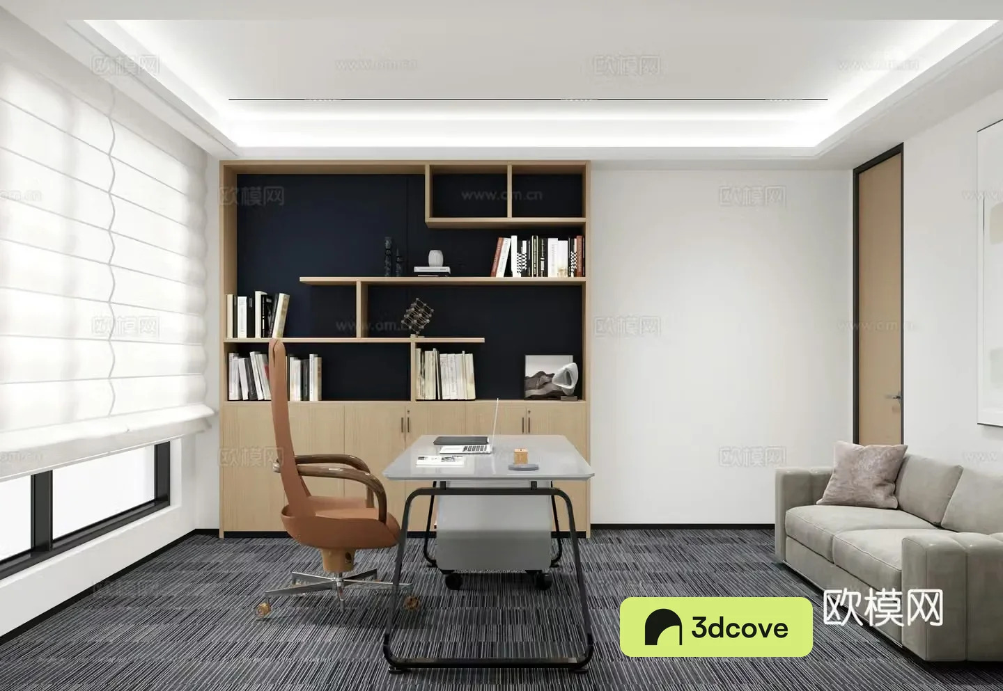 Modern director office manager room
