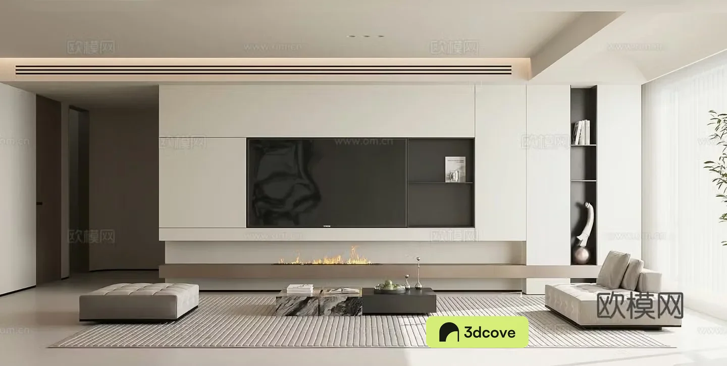 Modern TV background wall