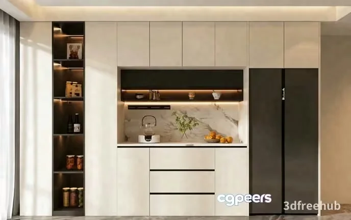 Modern Kitchen 3D Model – 22971 – VRAY Render