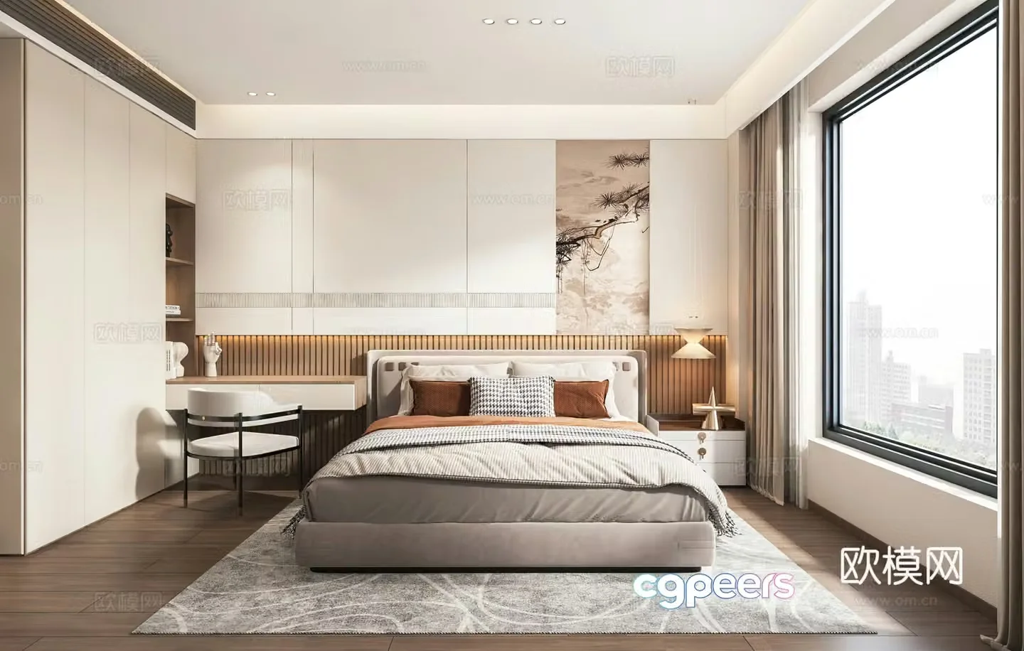 New Chinese style bedroom master bedroom 3d model