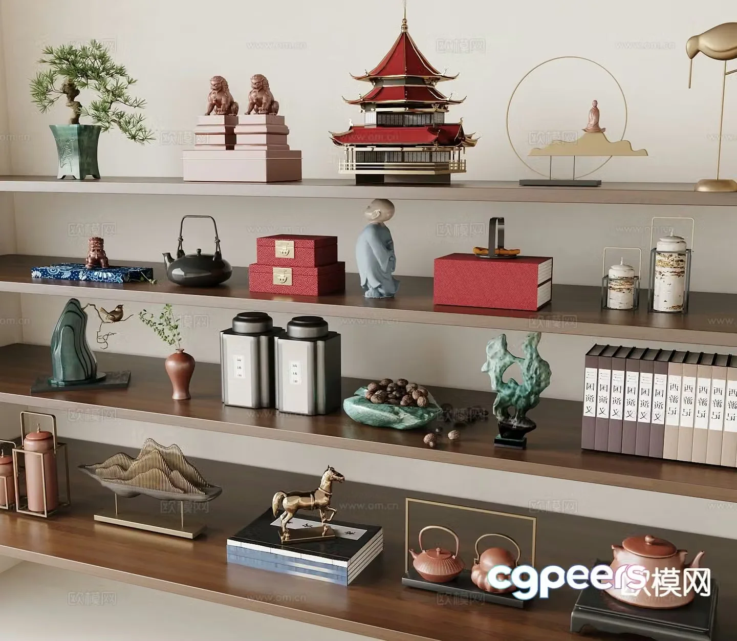 New Chinese style ornaments and crafts 3D model