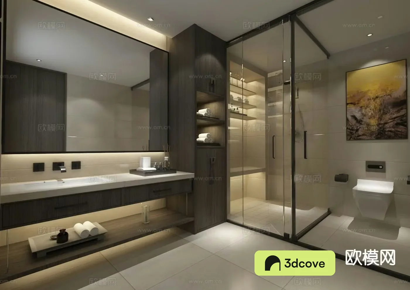 Modern bathroom toilet