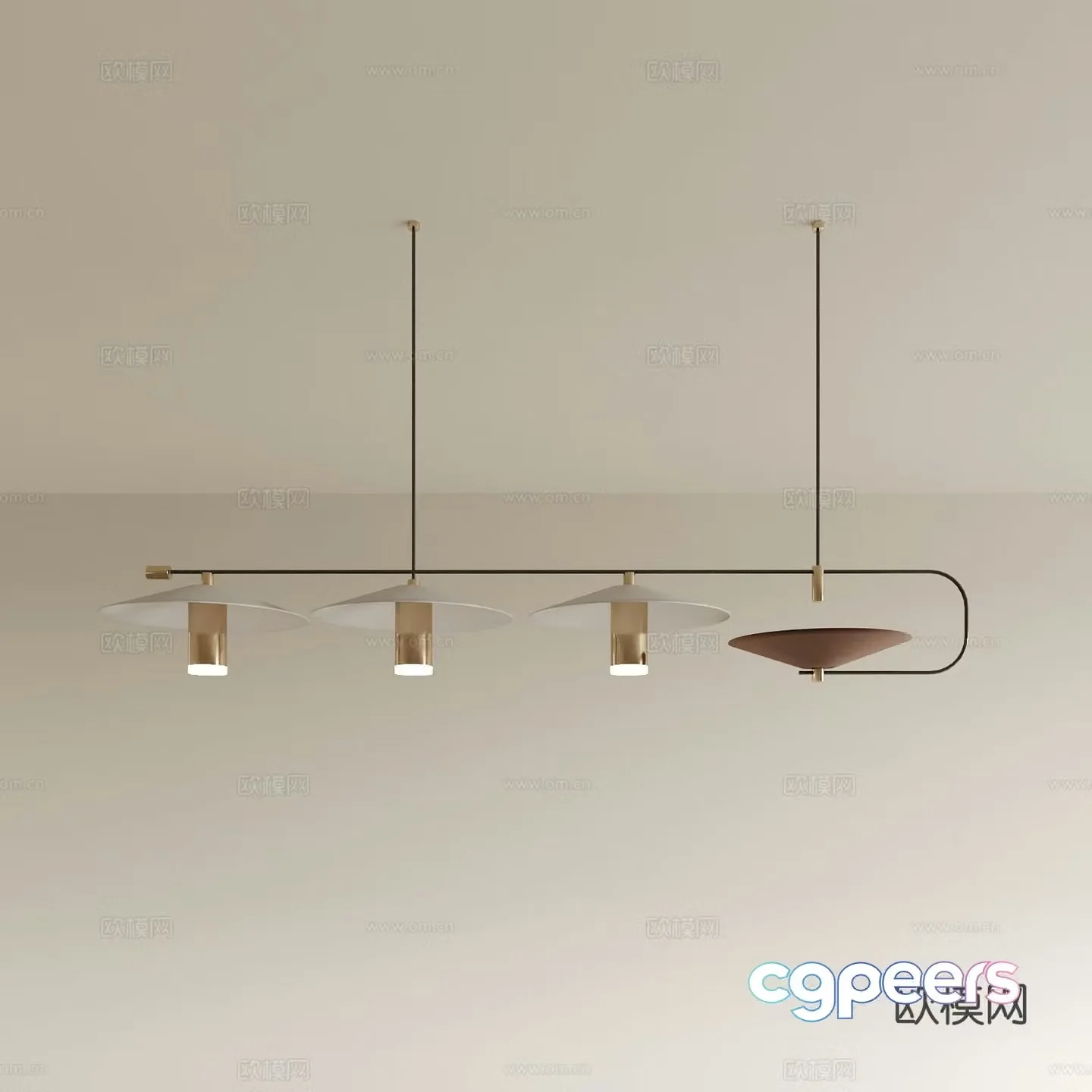 Creative chandelier restaurant chandelier 3d model